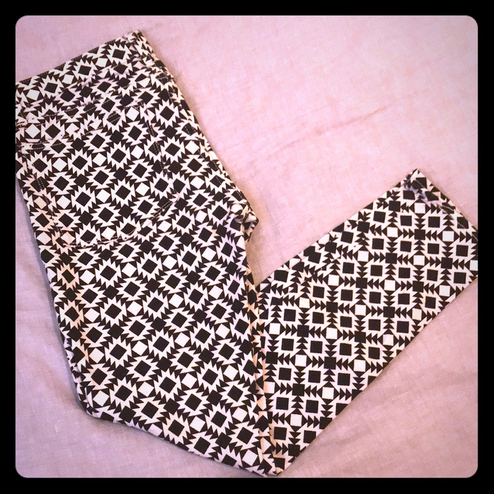 J.Crew Stretch Jeans (black/white)